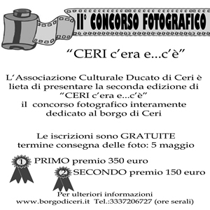 Volantino primo concorso fotografico 'CERI c'era e ... c''