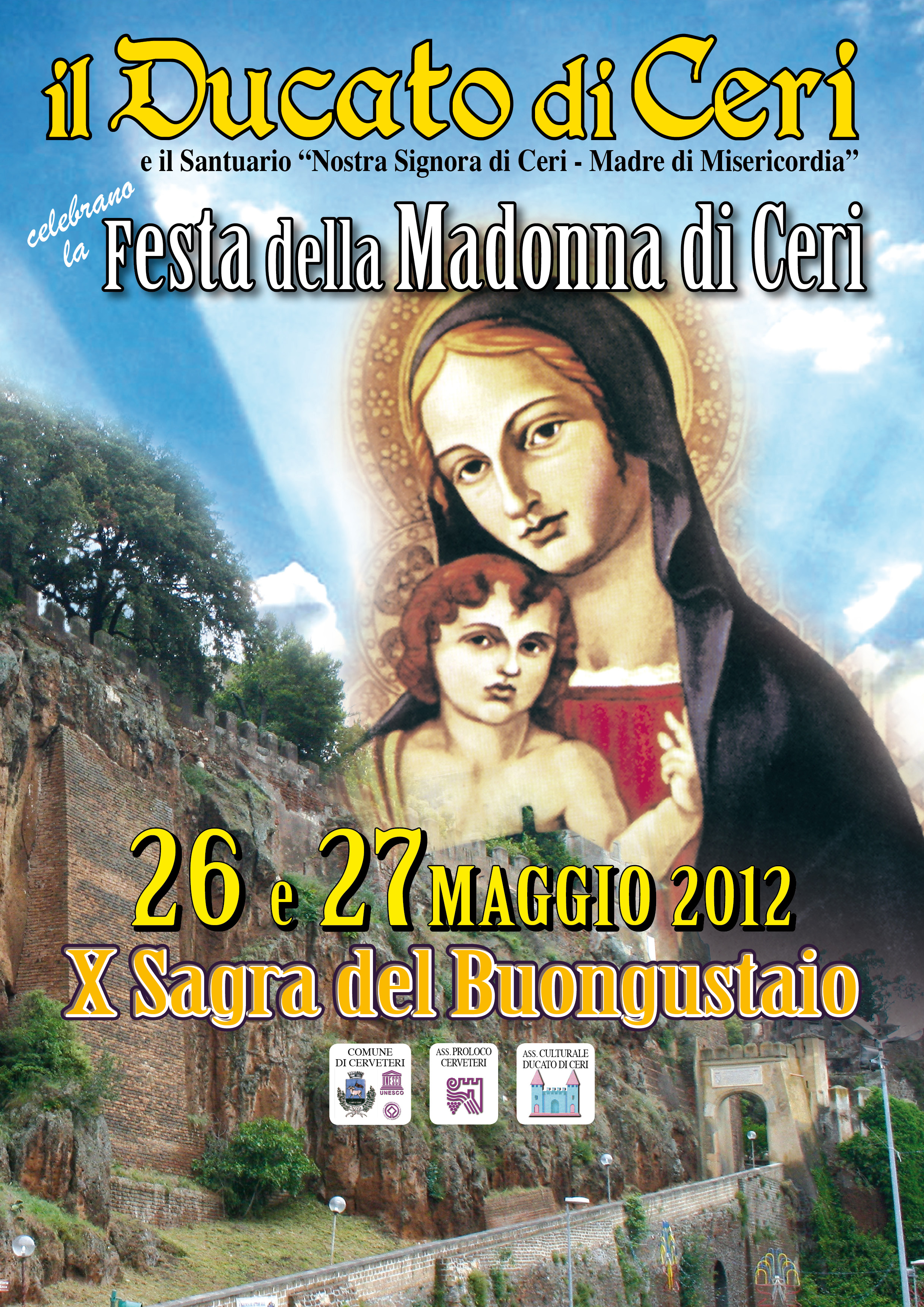 Copertina opuscolo 2012 - Madonna di Ceri sopra portone di ingresso